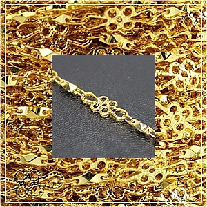 Chain-Gold plated - 9 (1 metre)